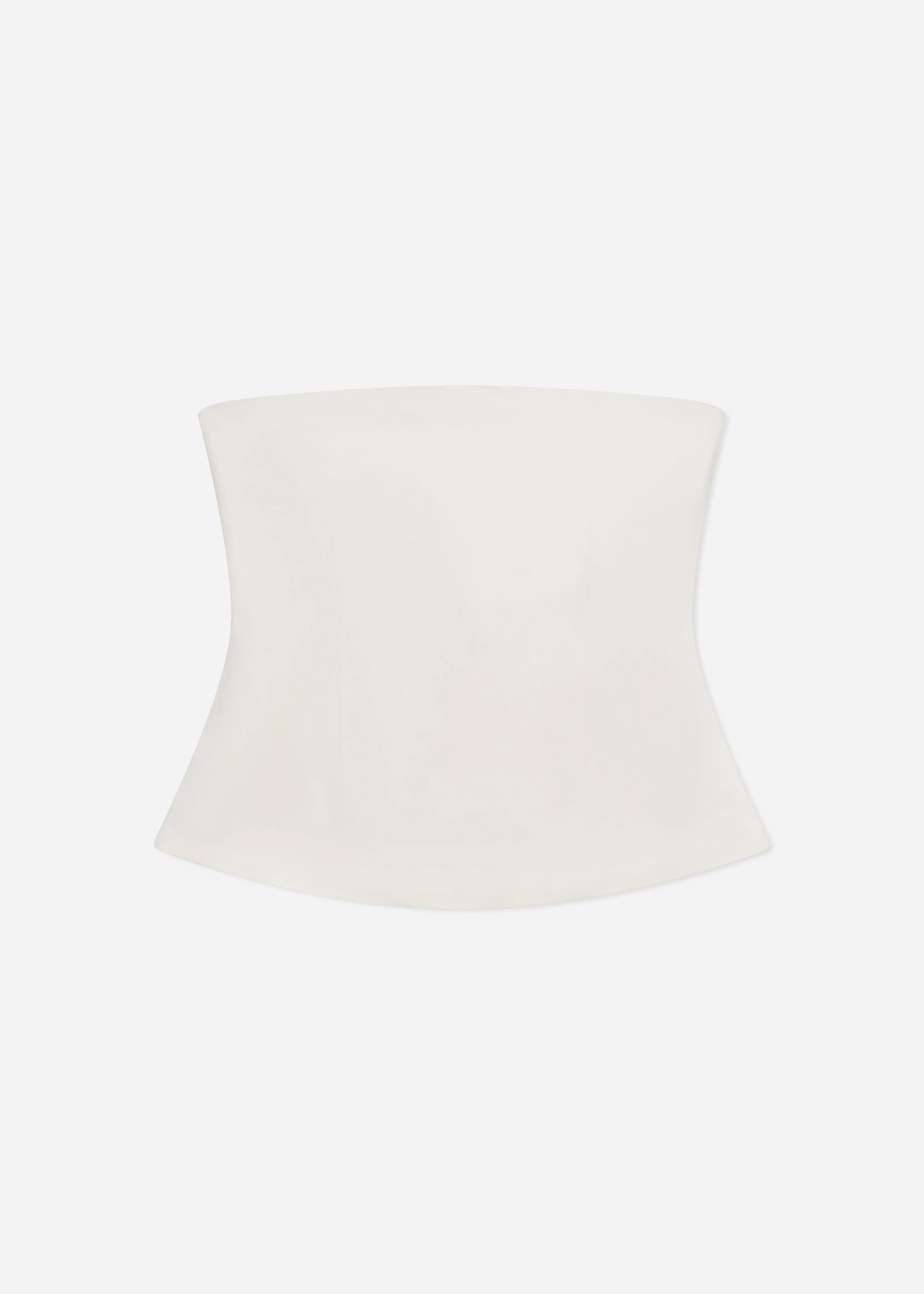 Strapless Bustier Top in Crepe - Ivory - Image 4