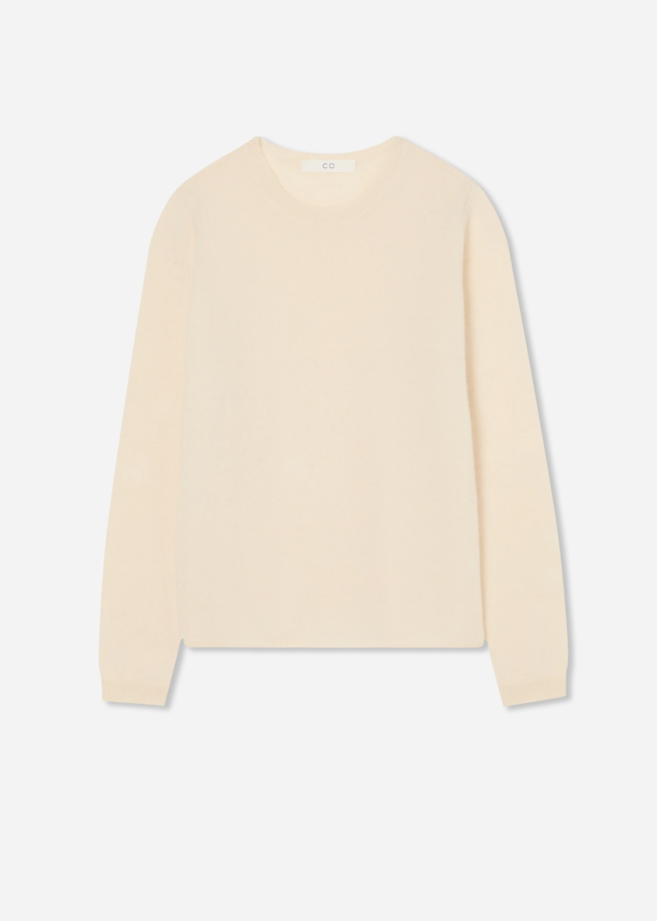 Crewneck Sweater in Cashmere Silk - Ivory - Image 4