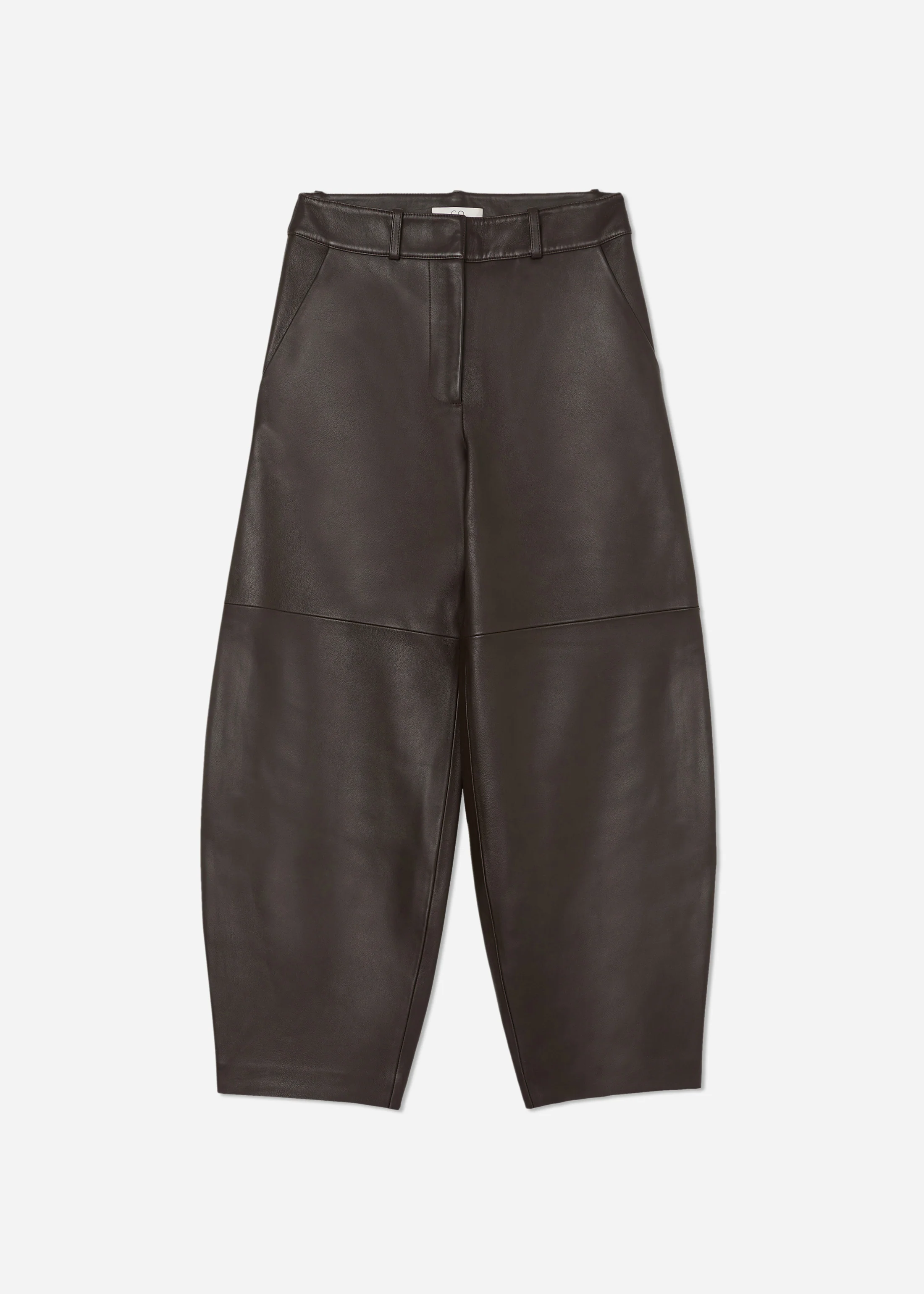 Cropped Leather Trouser - Chocolate - Image 4