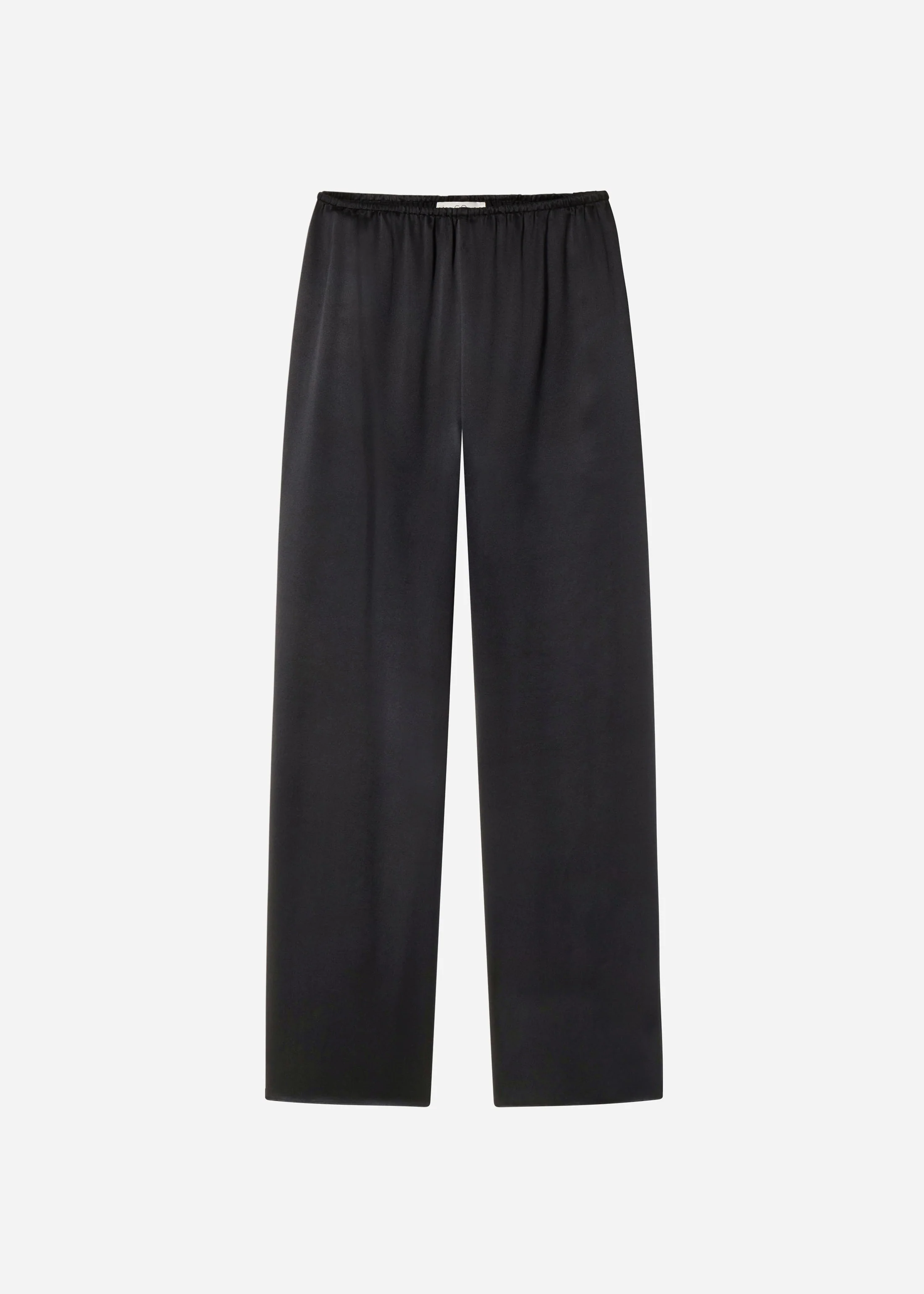 Elastic Waist Pant in Silk - Black - Image 3