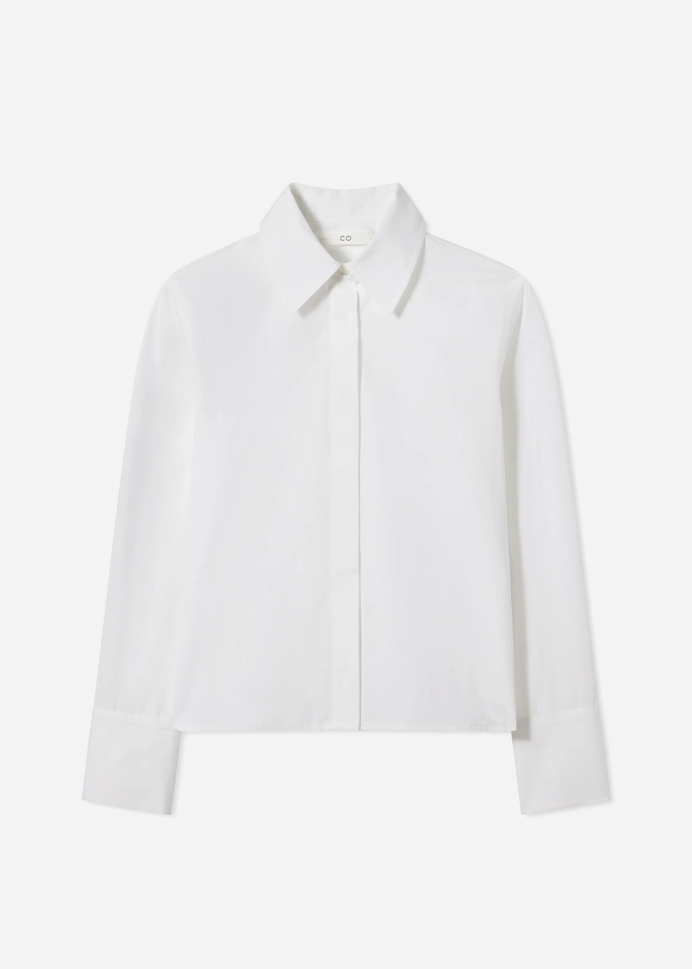 Fitted Shirt in Cotton Poplin - White - Image 4
