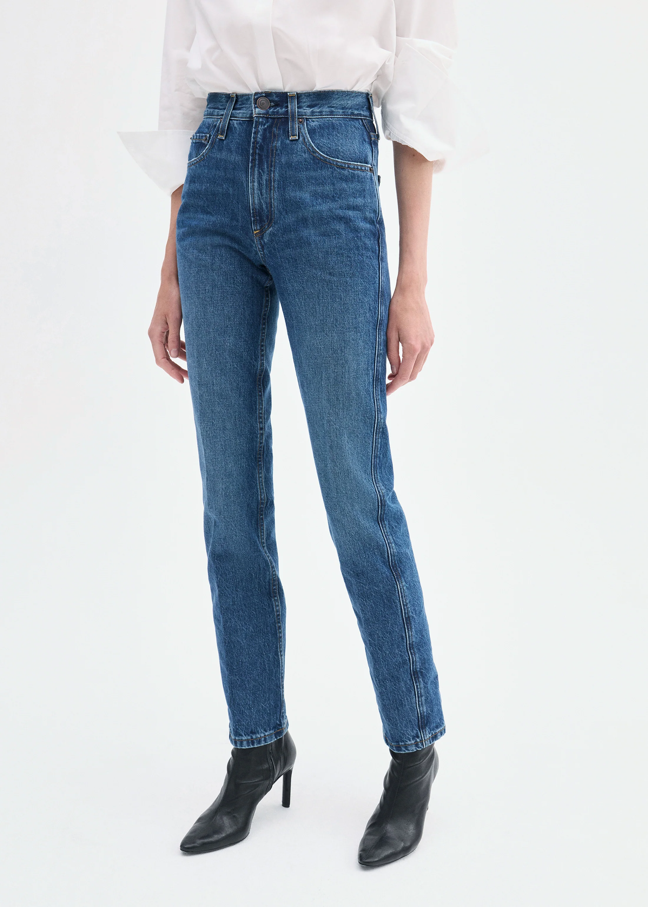 High Rise Jean in Denim - Indigo - Image 3
