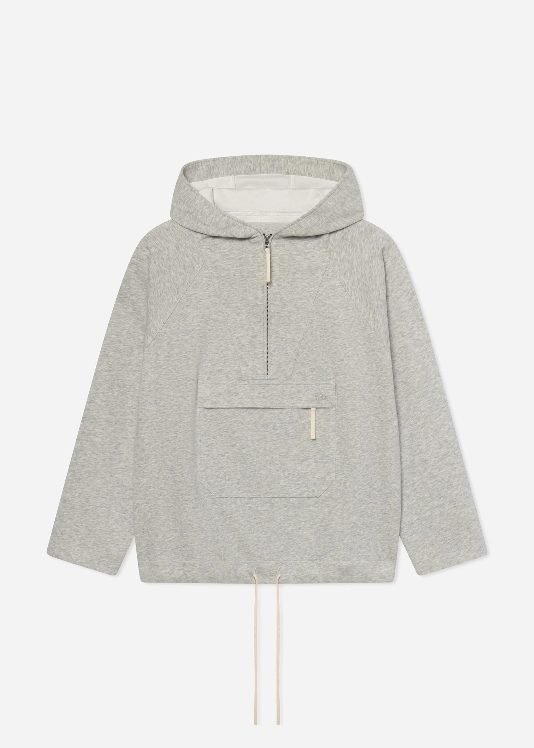 Hooded Pullover in Scuba Jersey - Heather Grey - Image 5