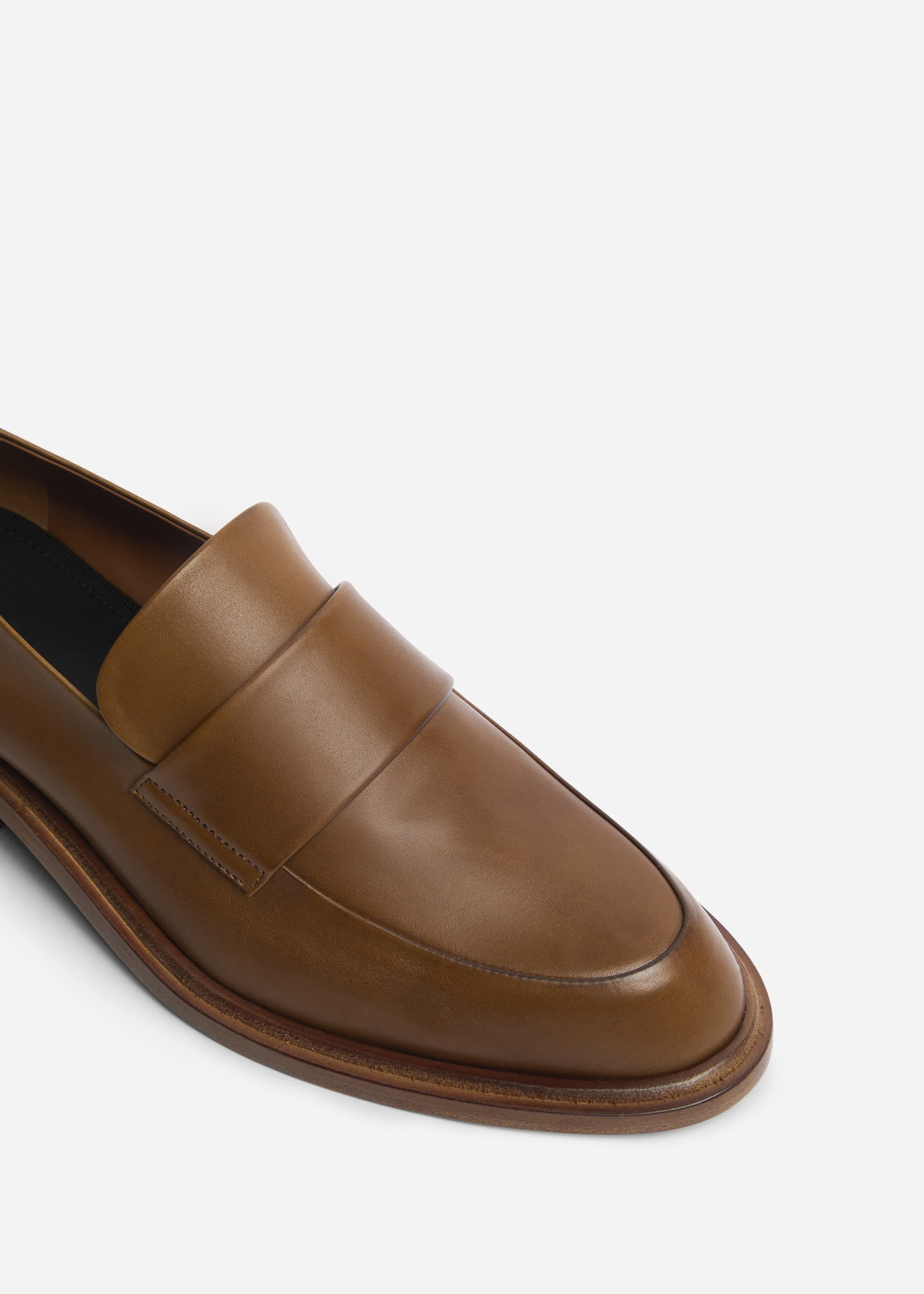 Moccasin Loafers in Calf Skin Leather - Cognac - Image 4