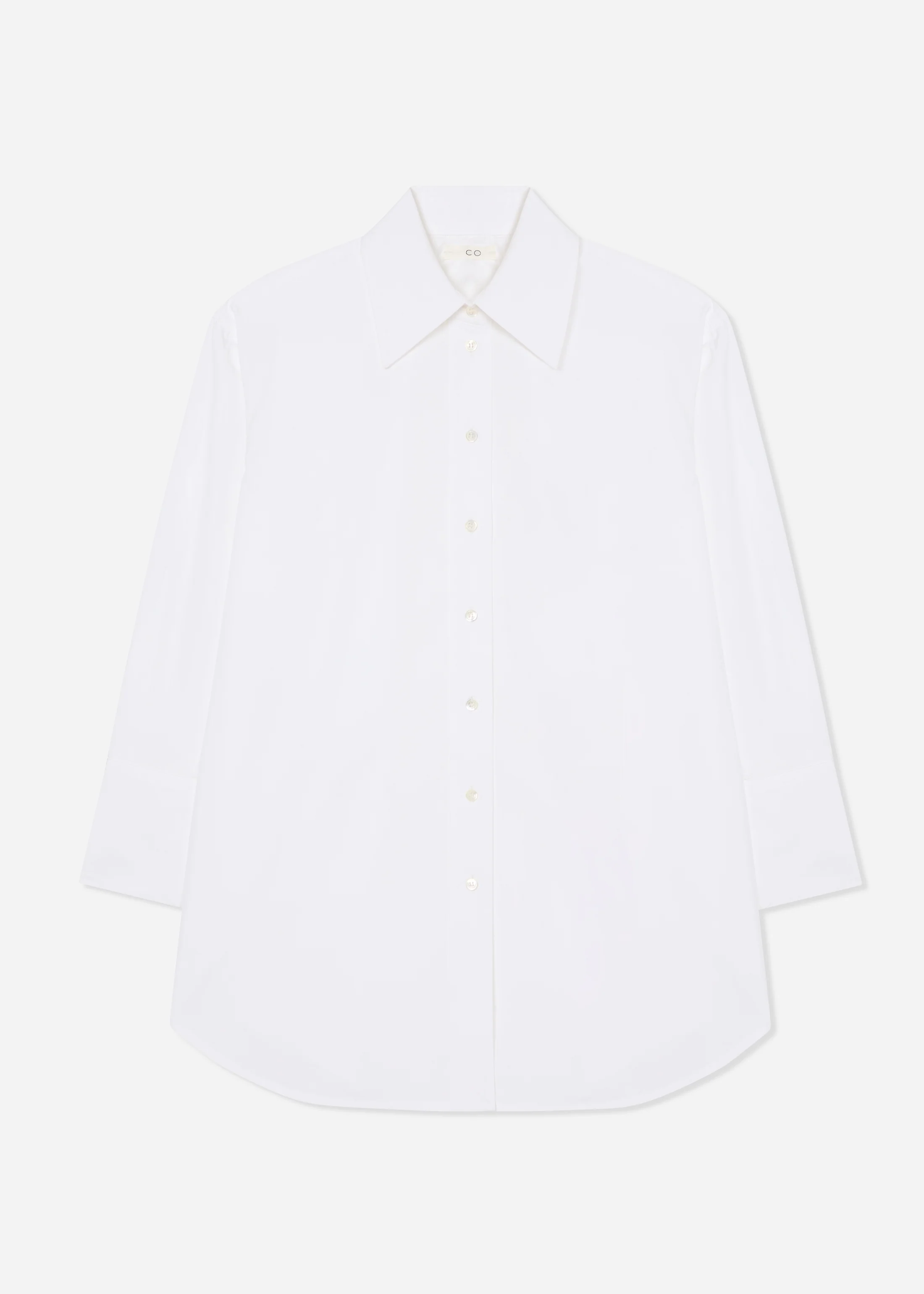 Overshirt in Cotton Sateen - White - Image 6