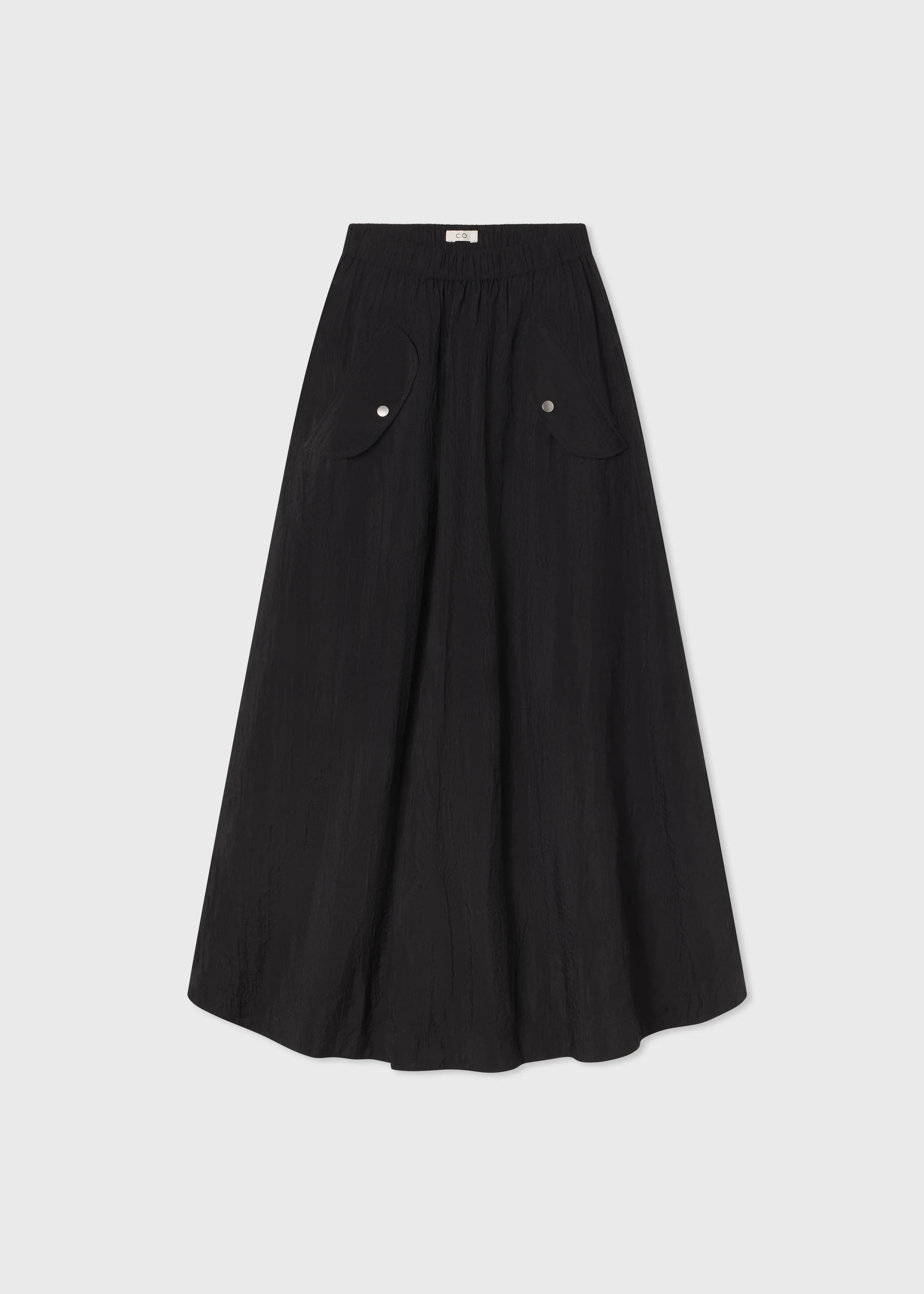 Parachute Skirt in Recycled Nylon - Black - Image 4