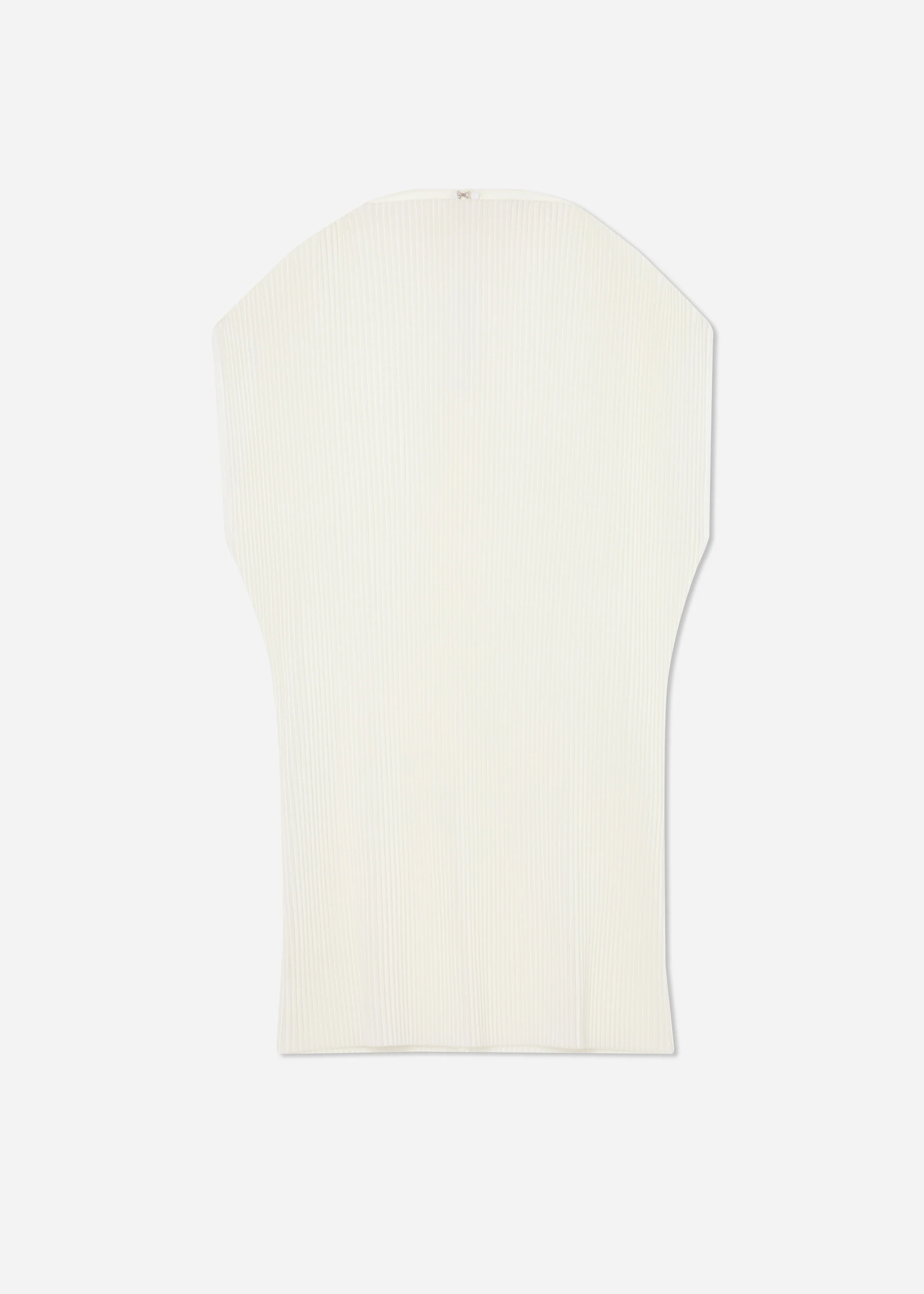 Cap Sleeve Top in Plisse - Off White - Image 4