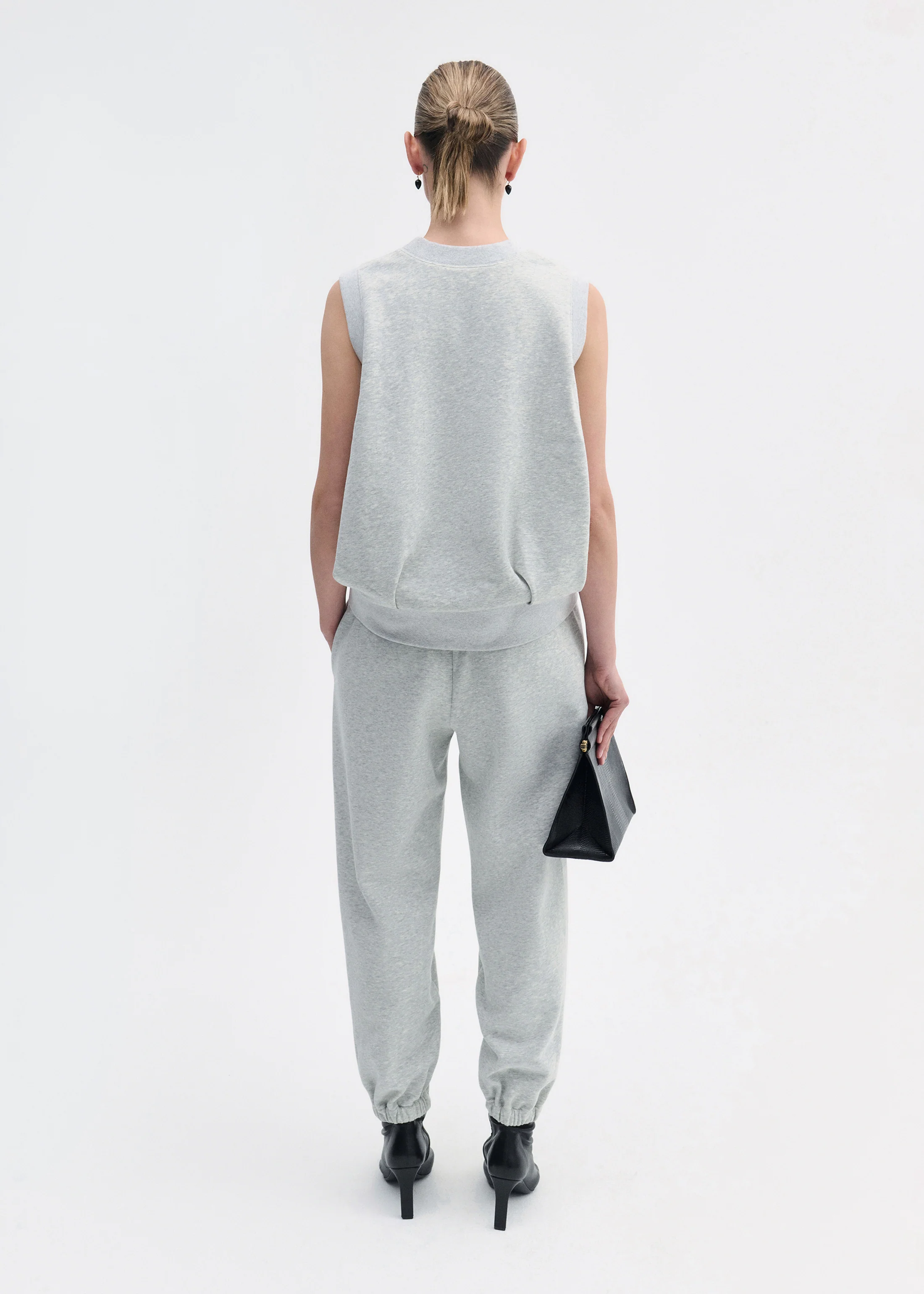 Sleeveless Sweatshirt in Scuba - Heather Grey - Image 3