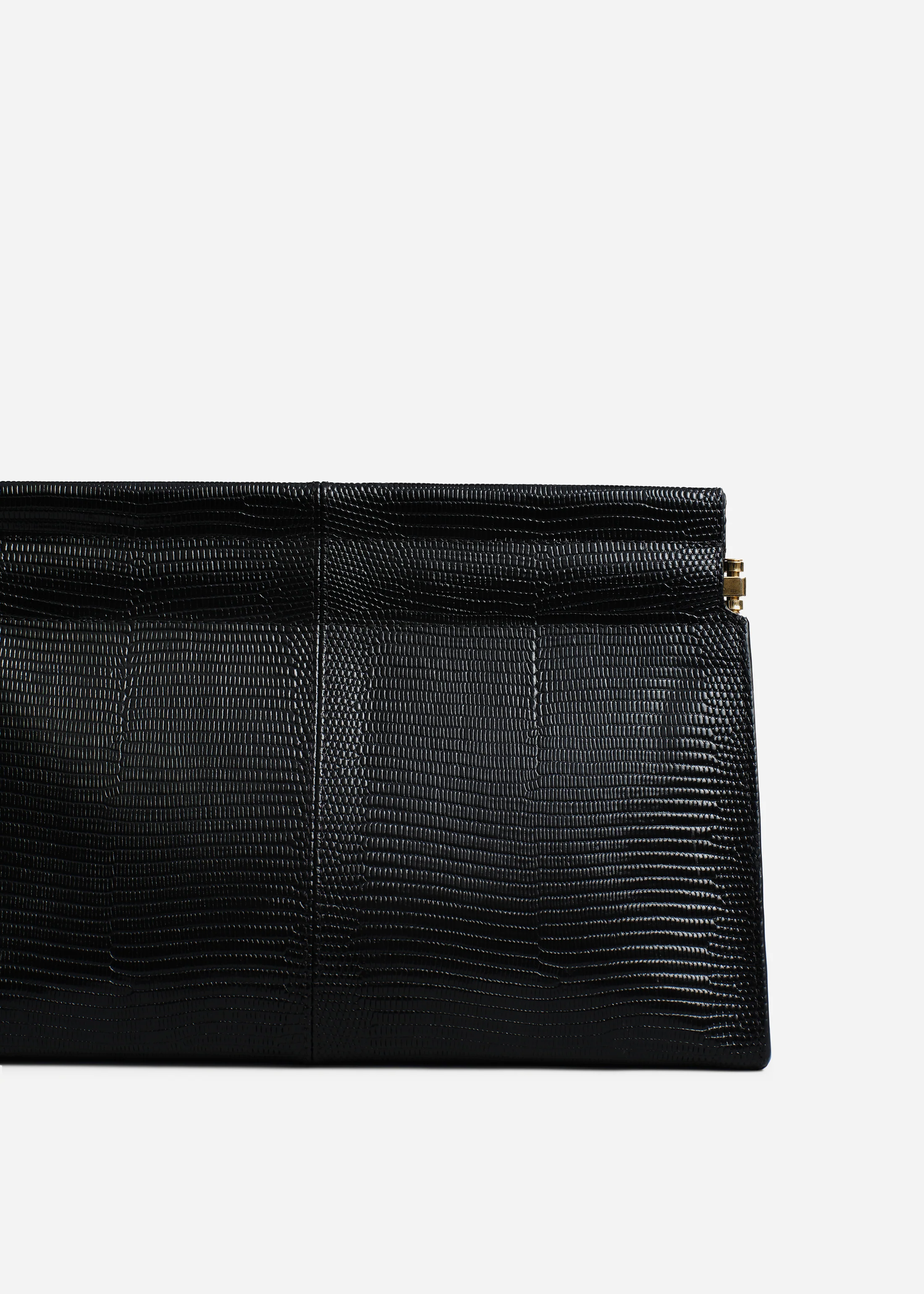 Small Leather Clutch - Black - Image 3