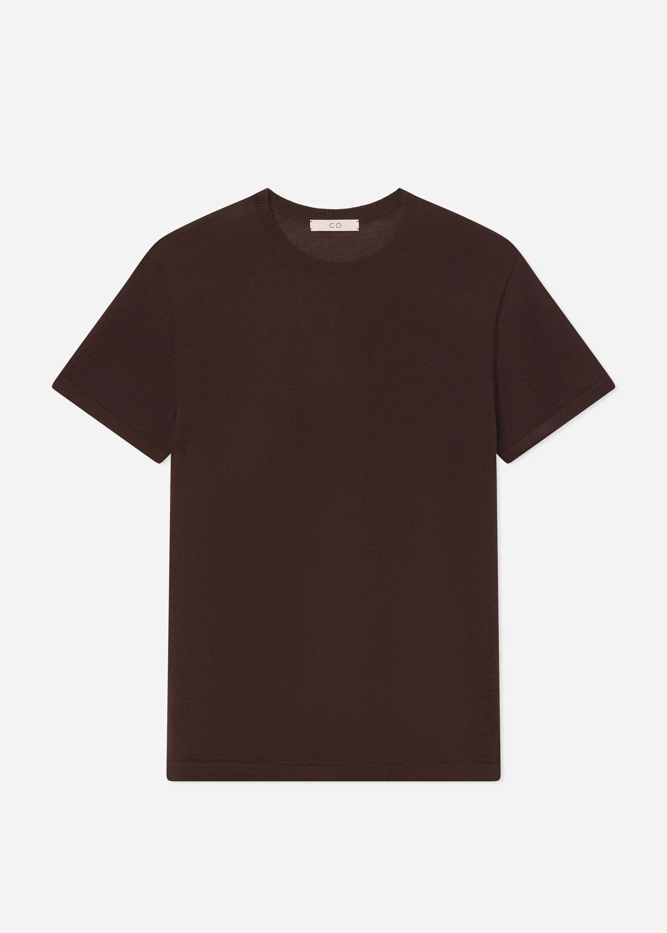 T-Shirt in Fine Cashmere - Chocolate - Image 4