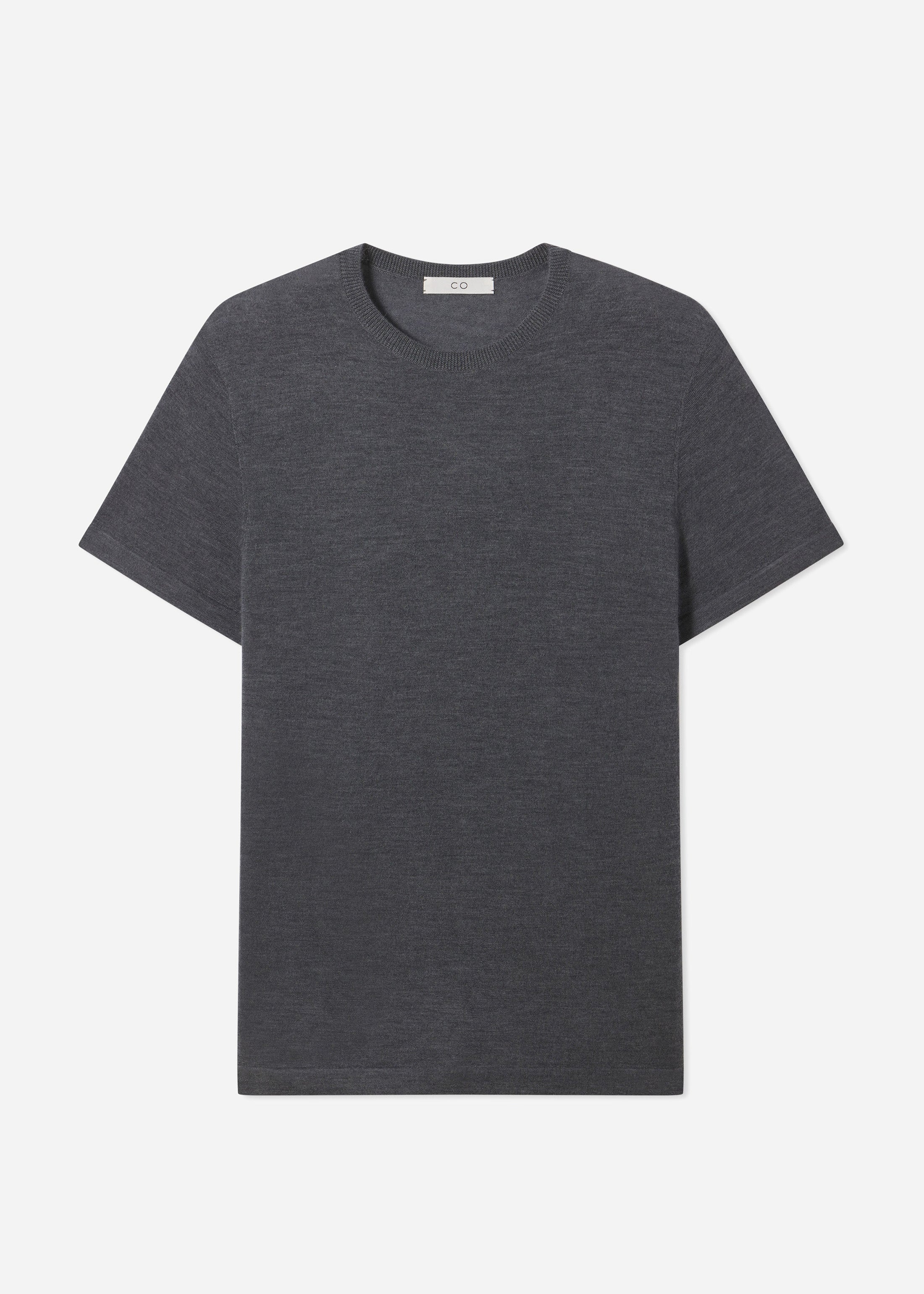 T-Shirt in Fine Cashmere - Grey - Image 4